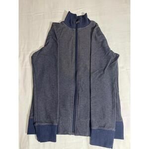 Goodfellow & Co Men's Gray & Blue Long Sleeve Full Zip Jacket Zip Pockets Medium